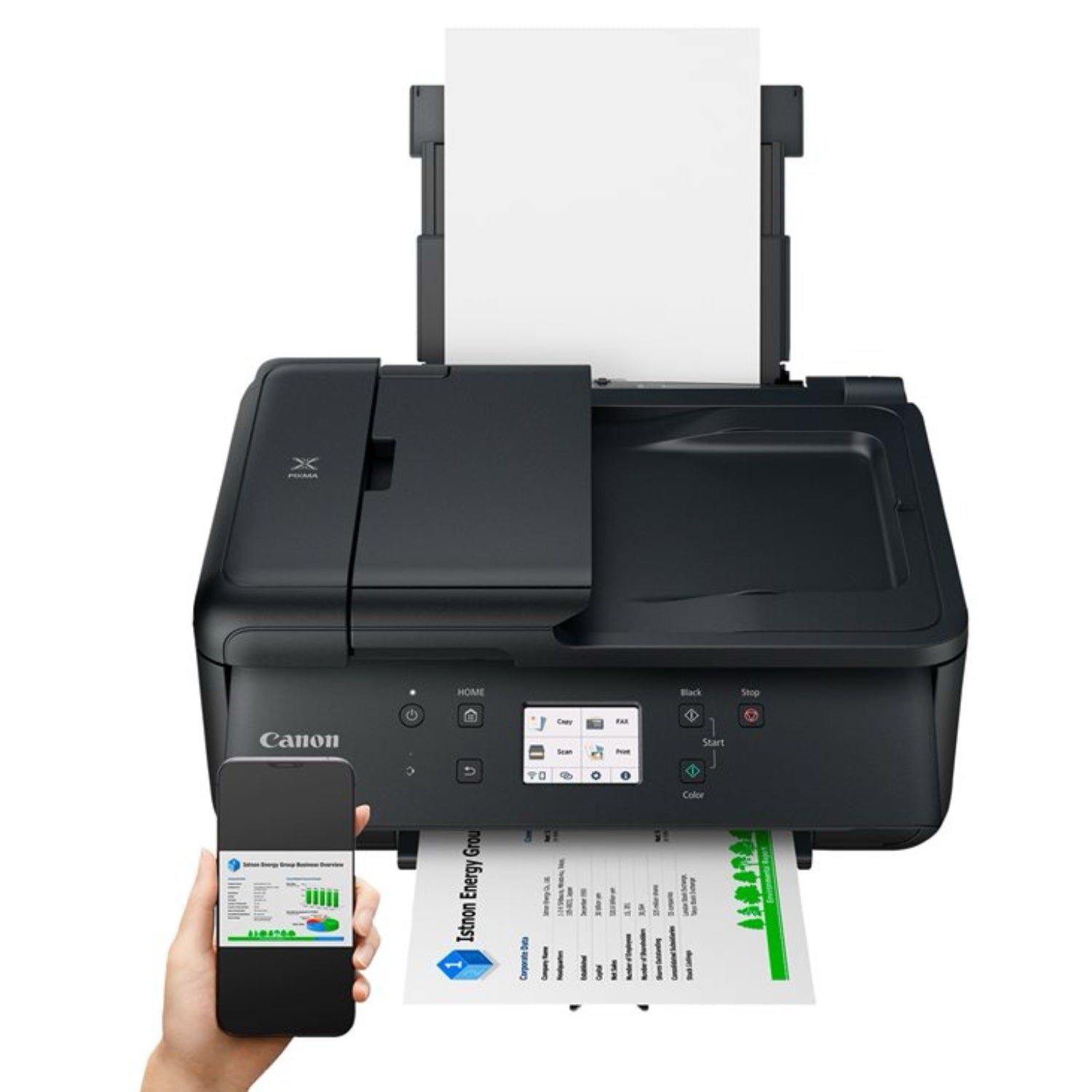 Canon PIXMA TR7650 4in1 Multifunktionsdrucker (Drucken, Kopieren, Scannen, Fax) - Schwarz
