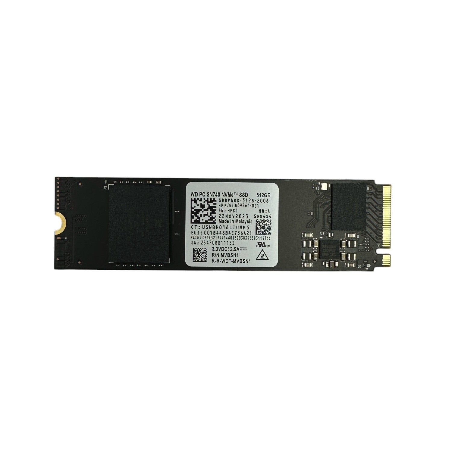 Western Digital 512GB SSD M.2 PCIe NVMe 2280 Notebook PC interne Festplatte