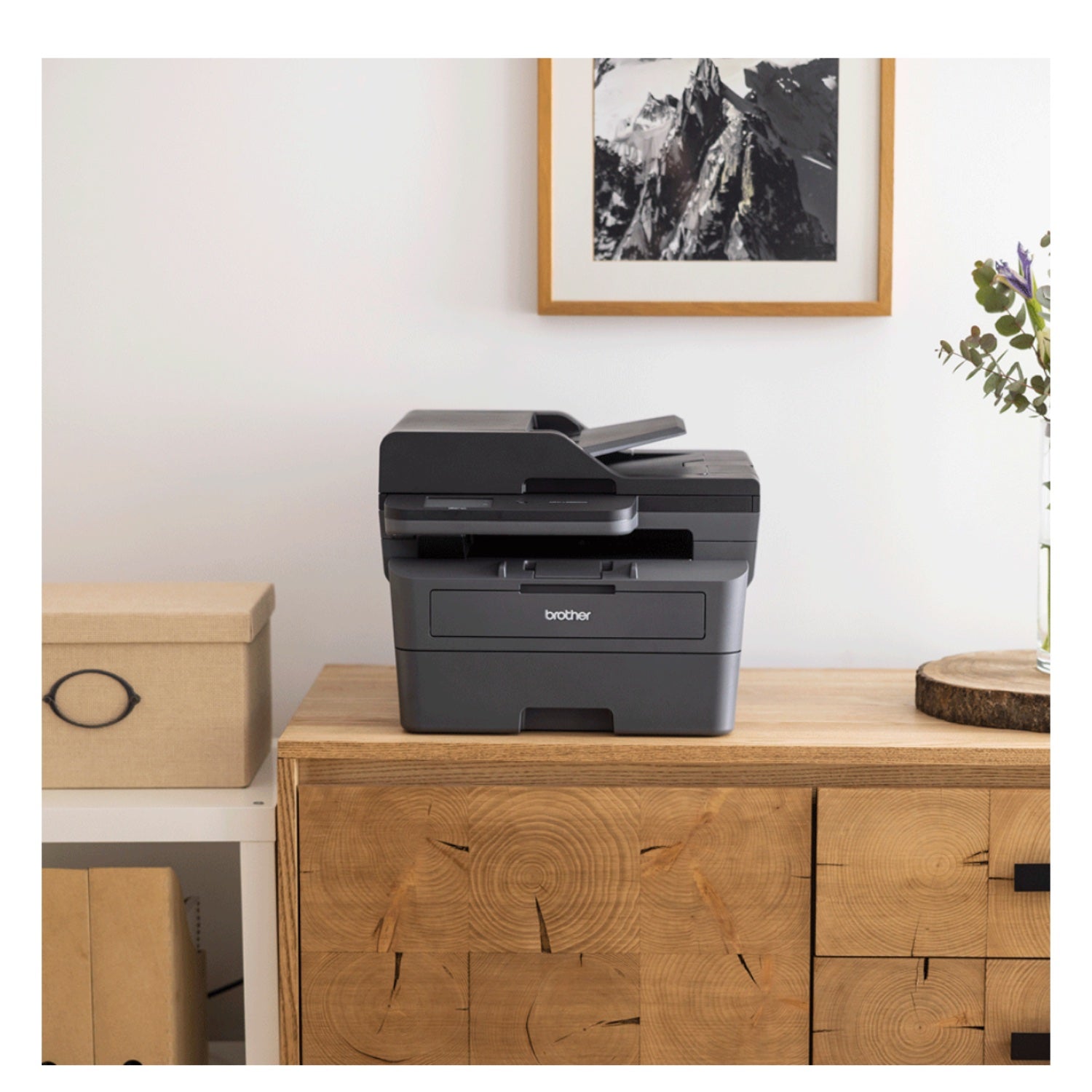 Brother MFC-L2860DW Kompaktes 4-in-1 S/W Multifunktionsgerät mit Duplexdruck, LAN/WLAN und ADF