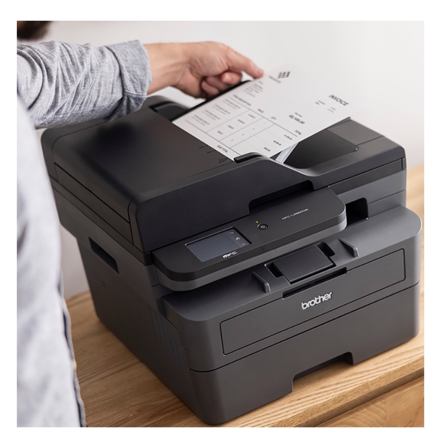 Brother MFC-L2860DW Kompaktes 4-in-1 S/W Multifunktionsgerät mit Duplexdruck, LAN/WLAN und ADF