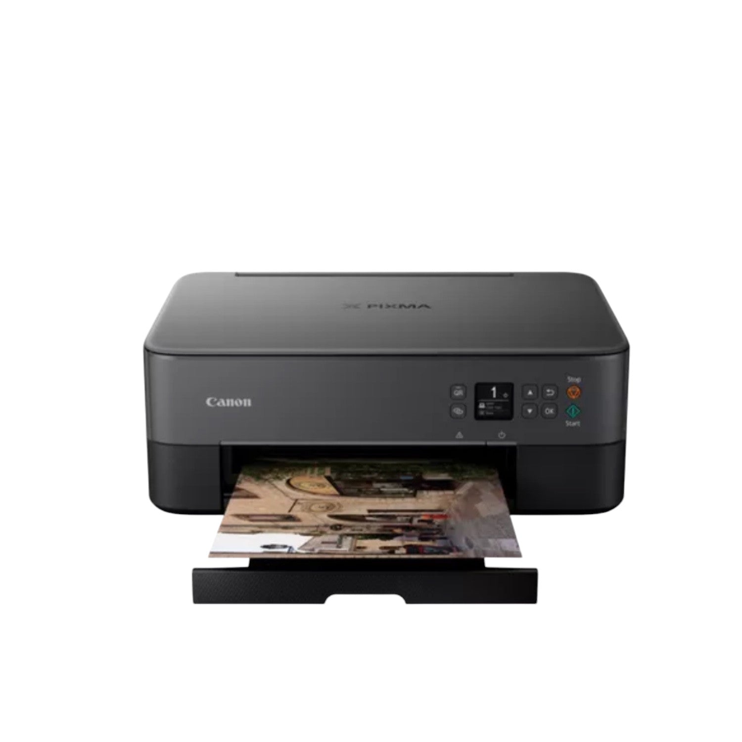 Canon PIXMA TS5350i Multifunktionsdrucker 3in1 (Tintenstrahl,Drucken, Kopieren, Scannen, A4, 3,7 cm OLED, WLAN, Duplexdruck, 2 Papierzuführungen - Schwarz