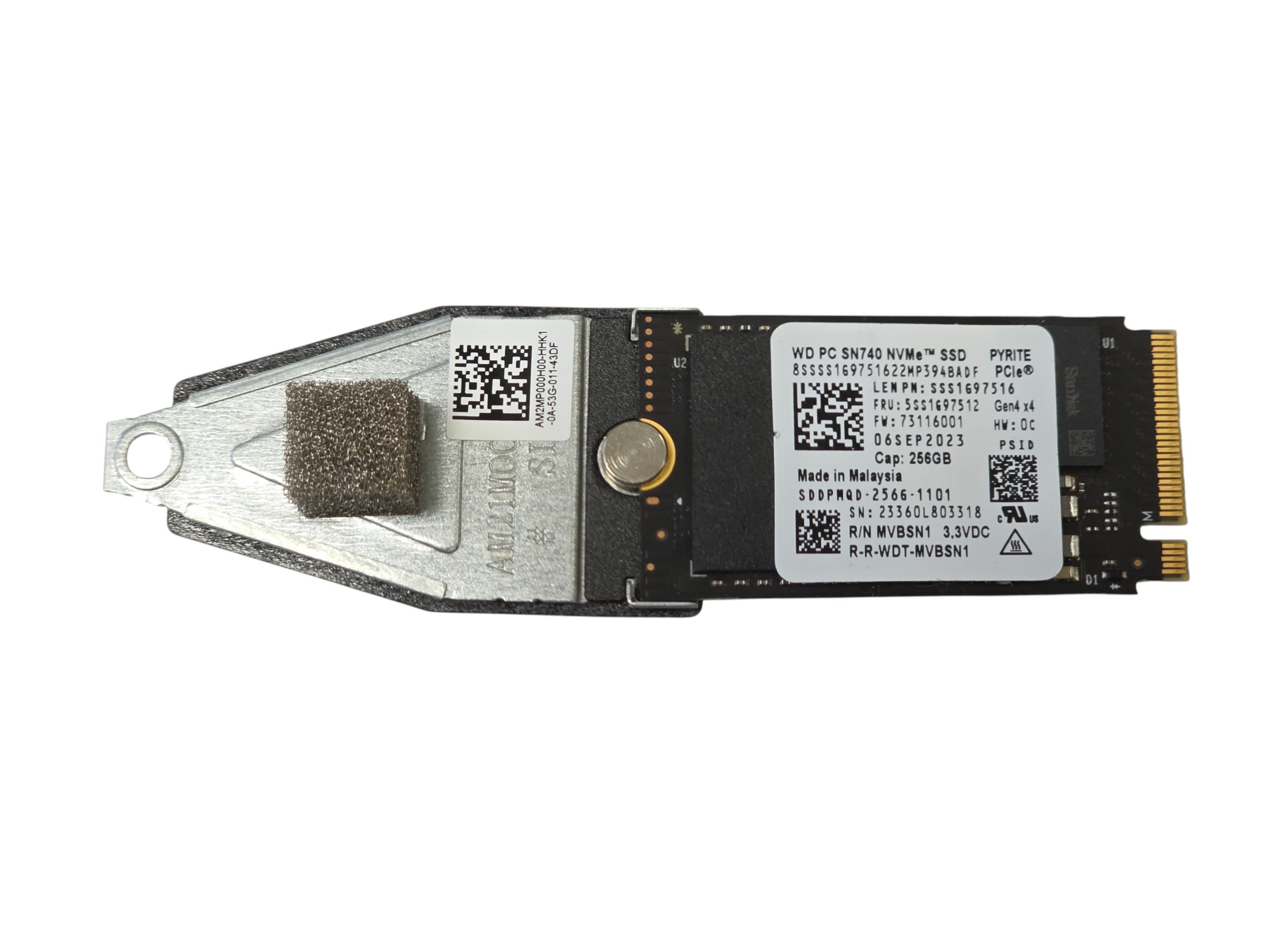 Western Digital 256GB SSD M.2 2242 PCIe NVMe Notebook PC interne Festplatte inkl. Adapter
