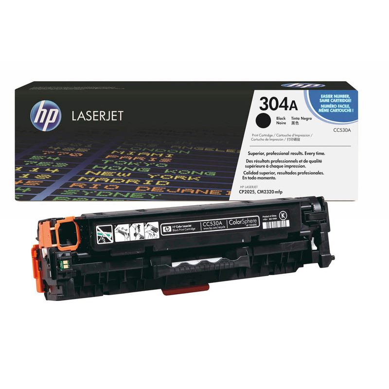 HP 304A Schwarz LaserJet Tonerpatrone (CC530A) - 0883585301492