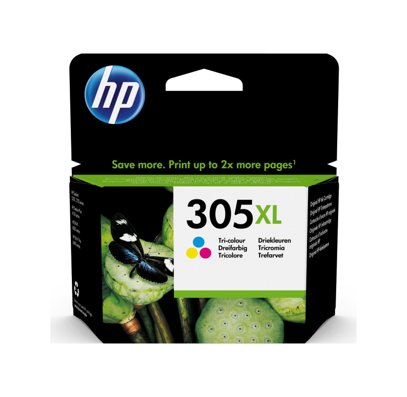 HP 305XL Cyan/Magenta/Gelb Original Druckerpatrone mit hoher Reichweite