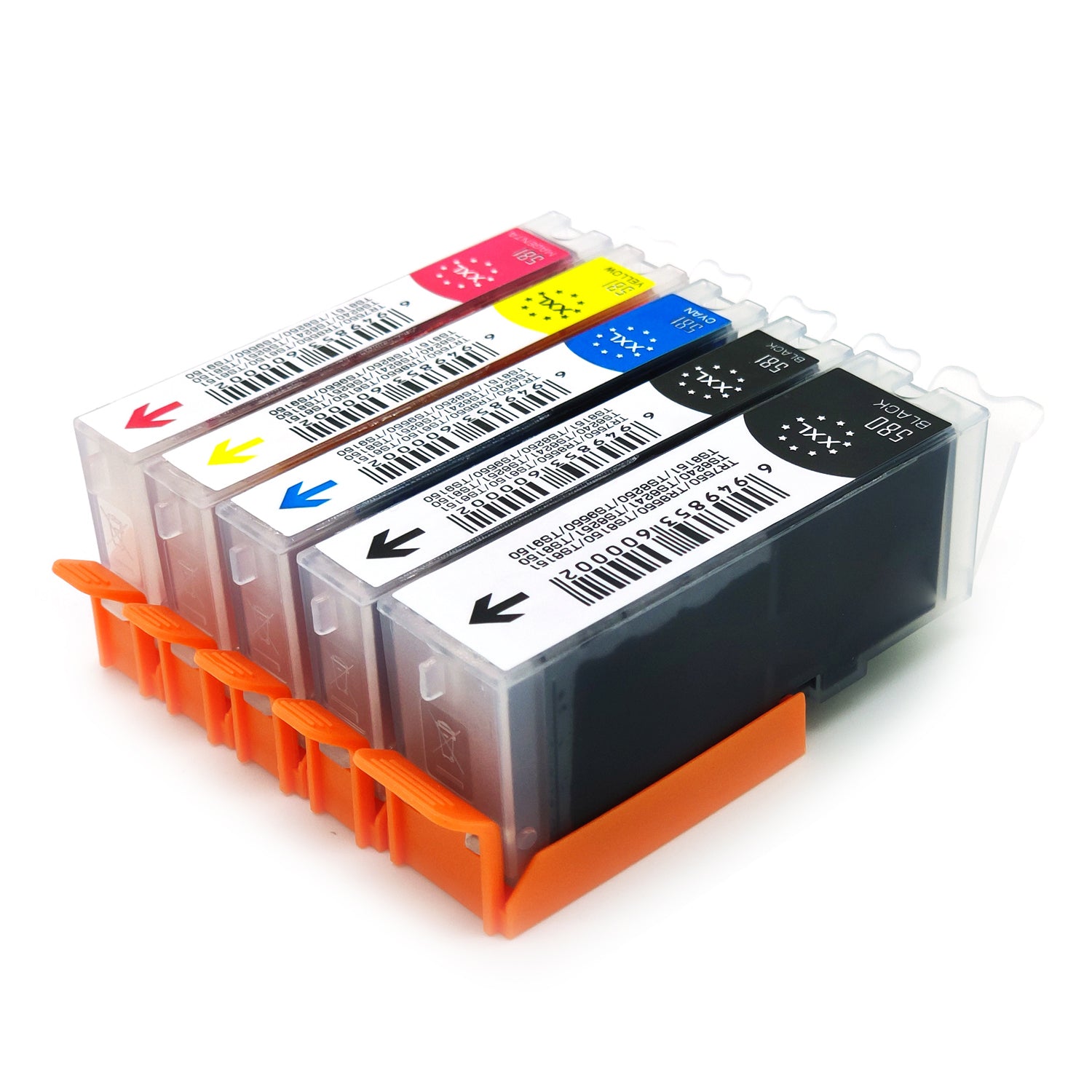 Softech XL PGI-580/CLI-581 kompatibler Komplettsatz  PBk,Bk,C,M,Y - 5 Patronen