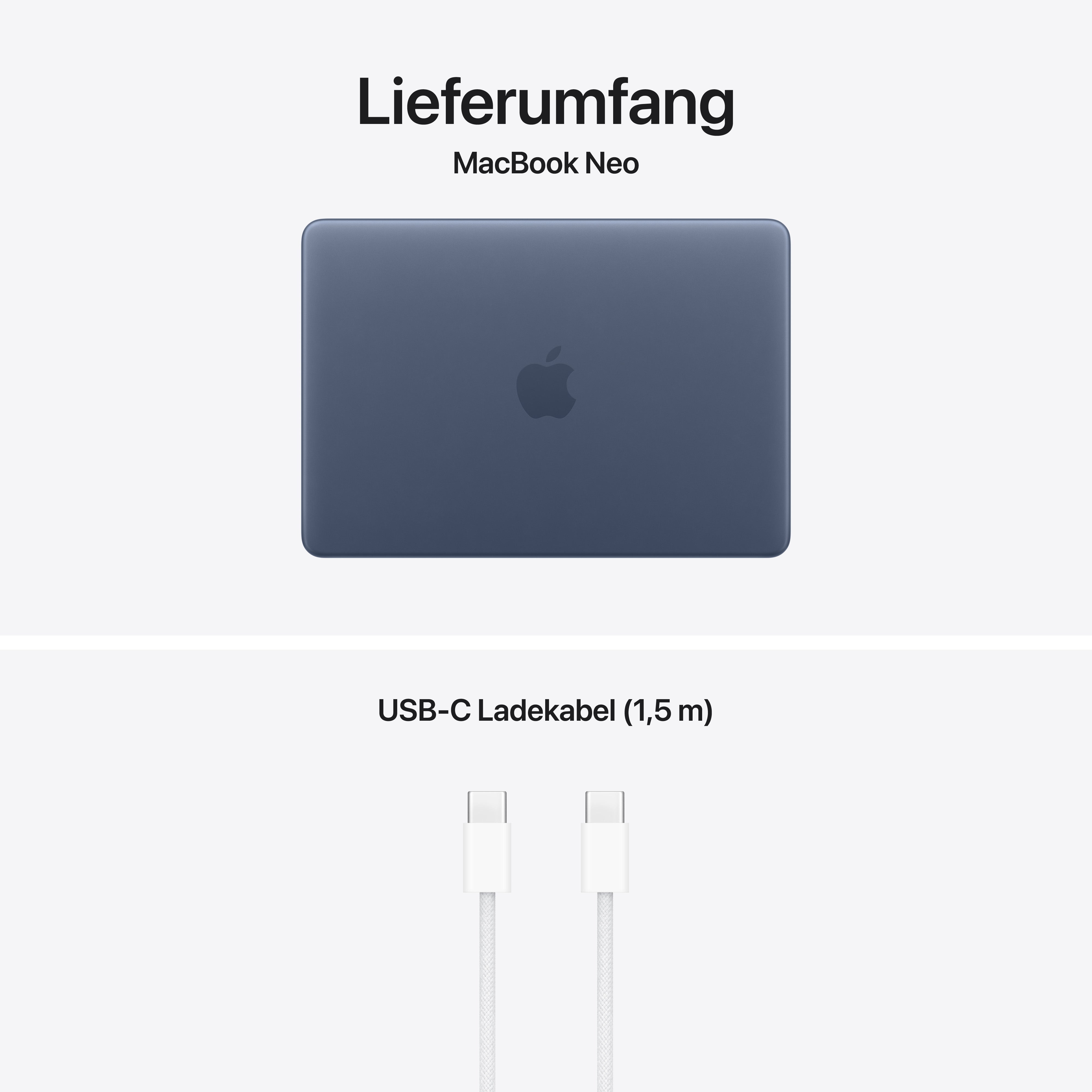 Apple MacBook Neo - 13" Liquid Retina Display - Indigo - 8GB - 256GB - Magic Keyboard ohne TouchID