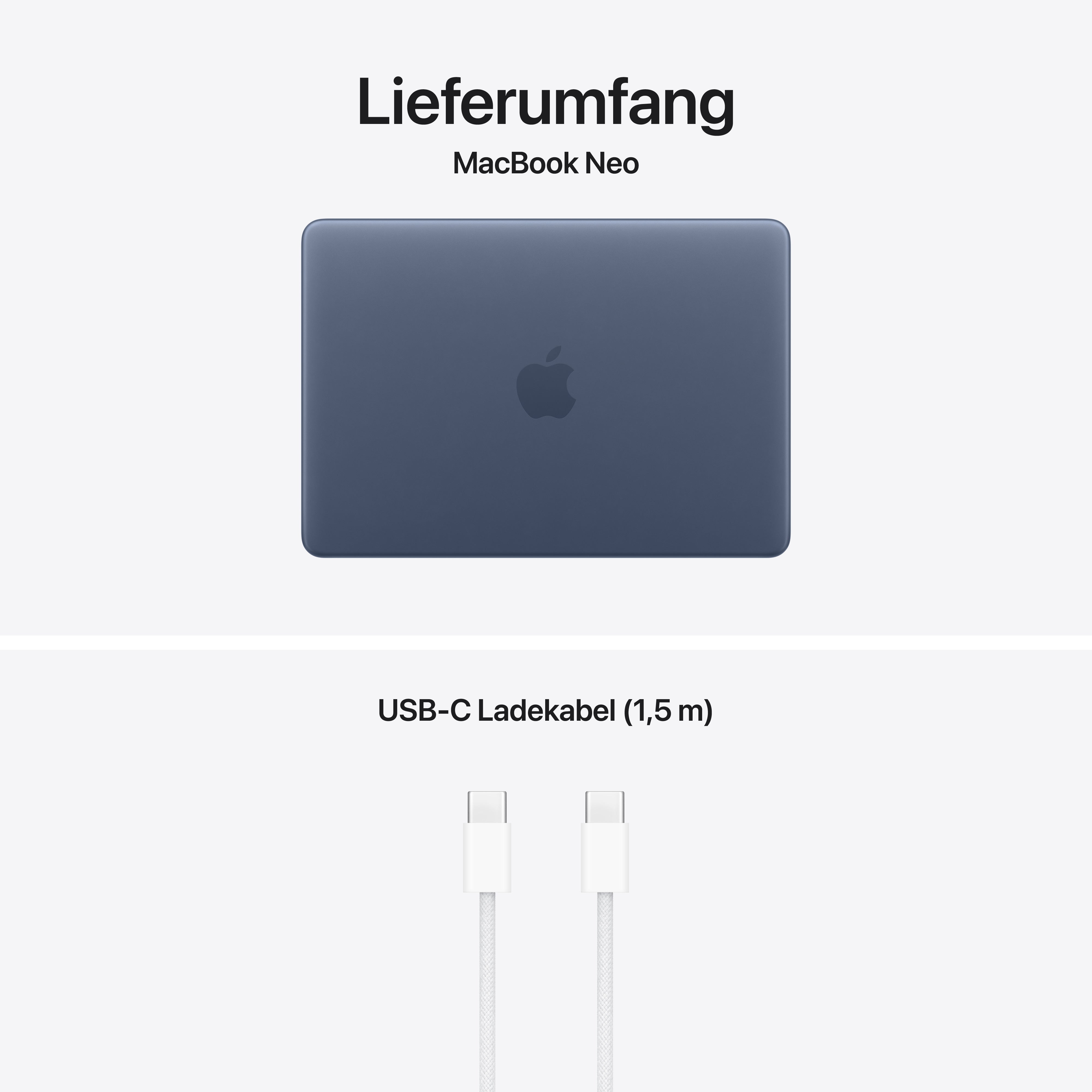 Apple MacBook Neo - 13" Liquid Retina Display - Indigo - 8GB - 512GB - Magic Keyboard mit TouchID