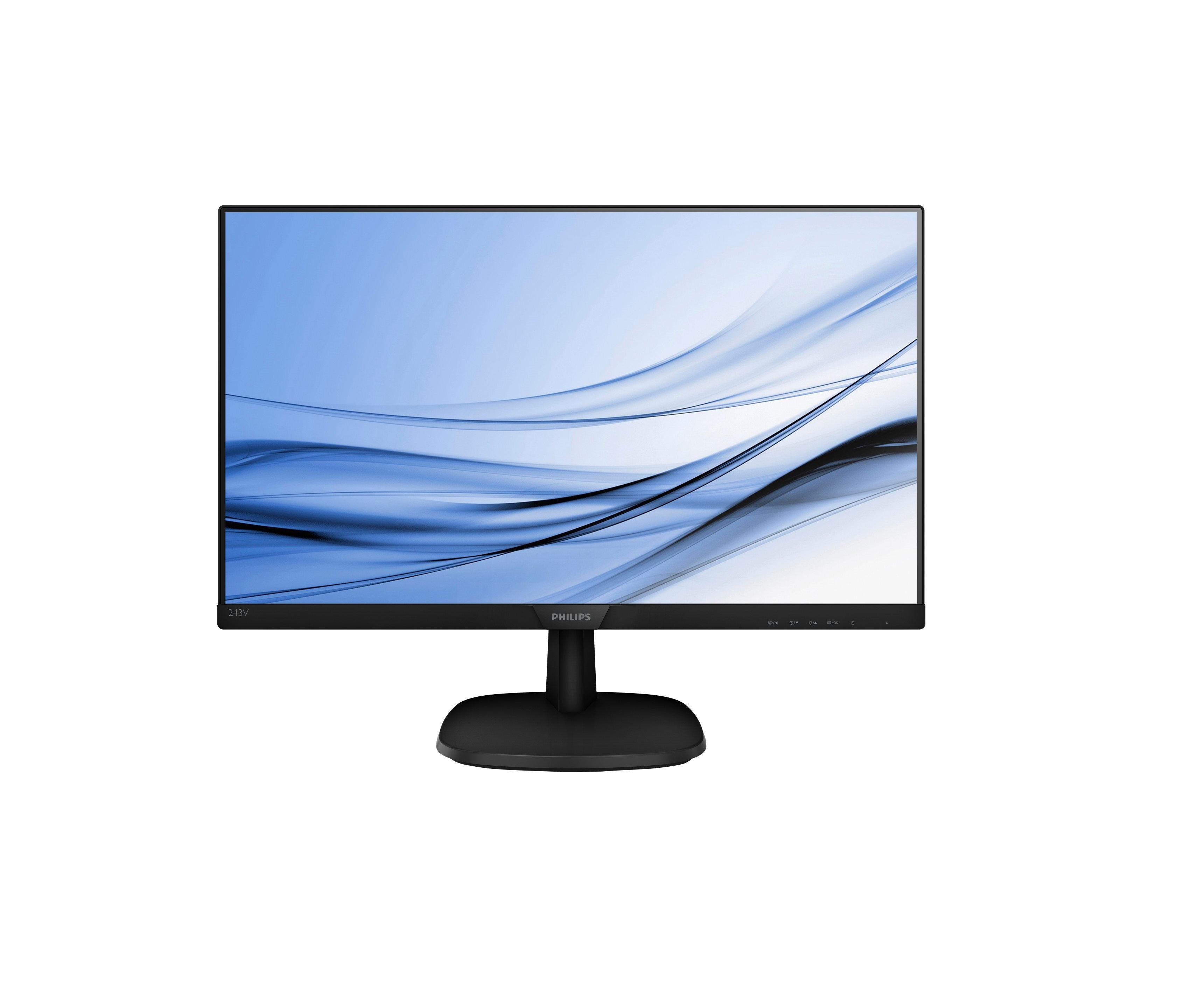 Philips - 24 Zoll FHD Monitor (1920x1080, 60 Hz, VGA, DVI, HDMI, Lautsprecher) schwarz