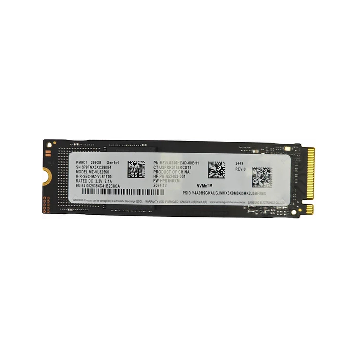 Samsung 256GB SSD M.2 PCIe NVMe Laptop PC interne Notebook Festplatte
